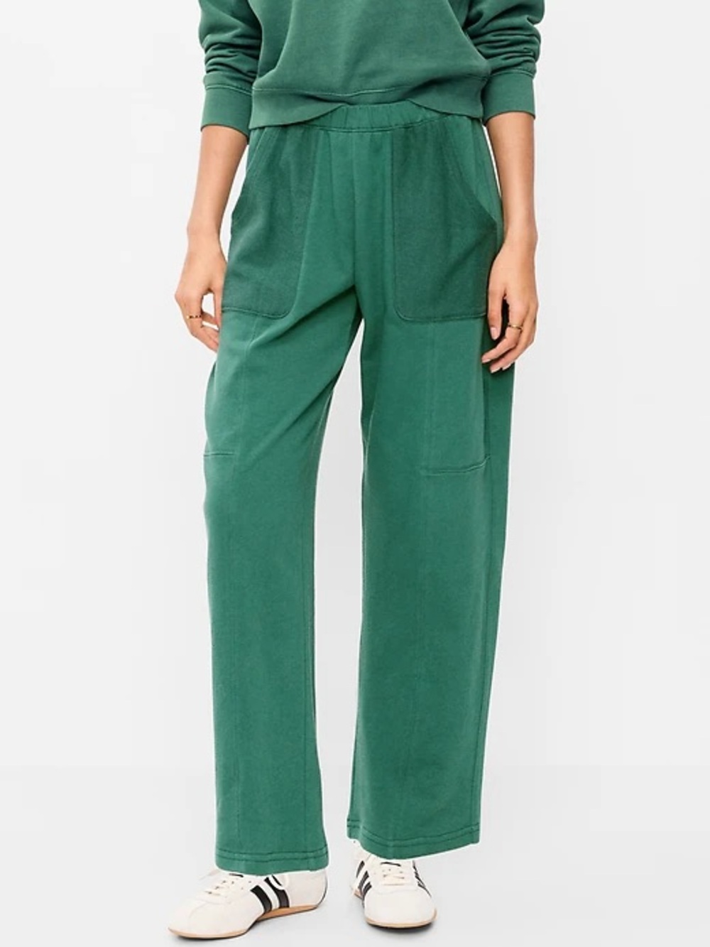 Old Navy Forest Green Wide-Leg Sweatpants